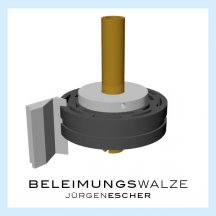 Jürgen Escher 3D-Rendering „Beleimungswalze mit Schieber”