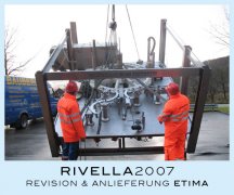 Jürgen Escher liefert eine überholte Krones-Maschine bei Rivela an…